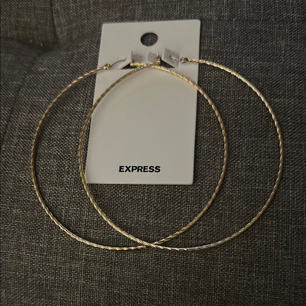 Express Gold Hoop Earrings